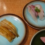 回転寿司しんせんや - 煮アナゴ・かんぱち