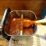 Tanabe - マスター手作りの辛味噌。これをやきとりにたっぷり塗って食べてください。