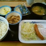 松屋 - 【朝定食】ソーセージエッグ定食