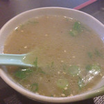 炭火焼鳥 一喜鶏 - 鶏スープ@2016/01/09