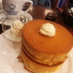 星乃珈琲店 - スフレパンケーキ･ダブル(700円) 生クリーム(100円)トッピング