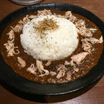 黒岩咖哩飯店 - ほぐしチキン、ルー&ごはん大盛り。
      いつ食べても美味い♬