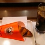 Sam maruku kafe - チョコクロ&アイスコーヒー