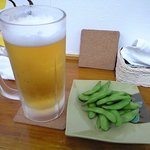 臚雷亭 - ビールと枝豆