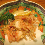 郷土料理 おが - ボタン海老の殻を揚げていただきました♡旨すぎ‼︎
