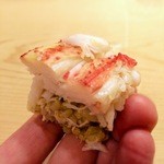 毛蟹と、蟹味噌を合わせたシャリ