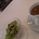 ほてい家 - サラダ＆スープ　スープの海老香りがなかなか