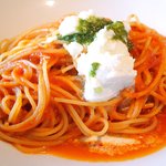 La CHIARA - パスタランチ 1200円 の水牛のモッツアレラチーズと自家製トマトソースのスパゲッティーニ
