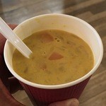 ジューシーヒャクパーセント - 本日のスープ（枝豆と野菜のクリームスープ）300円