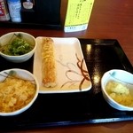 Marugame Seimen - 薬味のネギ、揚げ玉、おろし生姜、ちゅくわ天（2016/1）