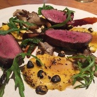 ラ・ボンヌターブル - 鴨 きのこのソテー  焼きとうもろこしのソース
