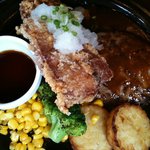 Gasuto - バーグ＆竜田揚げランチ（８２７円）スープバー付