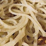 蕎遊庵 - 石挽き手引きそばのドアップですｗ