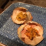 柳家 - モズクガニのオスメスの味噌の食べ比べで