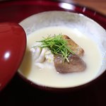 徳うち山 - 白子と海老芋、白味噌のお椀