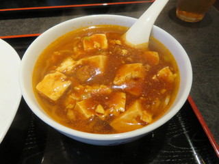 唐苑 - 鶏肉ネギチャーハンと半麻婆麺4