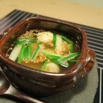 古今山久 - マナガツオとふかひれの熱々小鍋仕立て