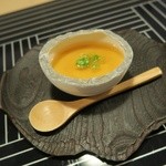 あん肝茶碗蒸し　土佐酢あんかけ