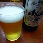 越後そば - ビールセット　焼きもの３本付き７００円