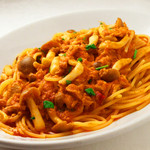 Spaghetti with tuna/mushroom tomato flavor or salt flavor