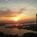 紅陶上海湯包 - おまけ（２７階の部屋からの夕日）