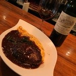 Original Dining KENT,S - 週末は、ラムバーグと包みオムレツ、ハヤシソースでランチワイン　2016.01