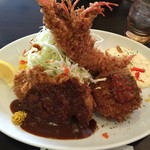 ミックスフライ(海老、ヒレ、クリーム)