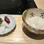 瓢斗 - ご飯　香のもの