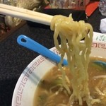 味処四季 - チャンポン小の麺・・・太い