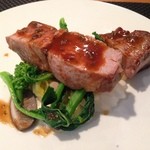 肉料理のアップ