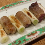 柳家 - 尾長鴨皮のネギマ