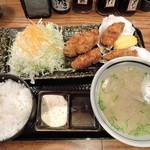 北海道厚岸 - カキフライ定食5粒1200円