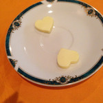 フランネル 嵯峨野亭 - ハート型のバター