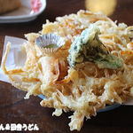 田舎うどん てつ - 2016年1月　ごぼうのかき揚げ天