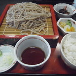 鳥おか - ソバ定食､1100円。唐揚げ付き。