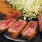 牛かつ 壱弐参 - 1400円『牛ロースかつ １３０グラム麦めしとろろセット』2016年1月吉日