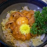 飛騨 - うにの上に黄身♪