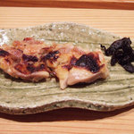 そばの実 一閑人 - 地鶏の網焼き