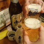 Gatsuten - 大瓶ビール&菊正宗