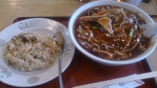 竹仙 - サンマー麺と半チャーハン
