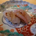 鮨し人 - 白えび（昆布締め）と甘えび