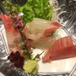 Saryou Hanakouji - まぐろ、瀬戸内産の鯛とカンパチ