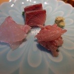 鮨し人 - ブリ,アラ,カワハギきも和え