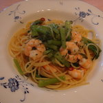 パルファン・ヴェール - 海老と青菜のペペロンチーノ（Ｃランチパスタ）