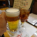 こなす - 生ビーと烏龍茶