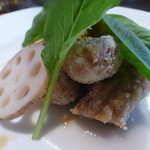 エヴァダイニング - 下がソイミートで作ったカラアゲ