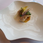 アジュール フォーティーファイブ - たらと白子コロッケの皿。