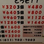 サウスヴィラ - から揚げ単品メニューです（2015年12月）。