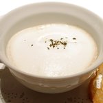オザワ - ランチコース 5940円 のマッシュルームのスープ