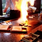 鉄板焼ステーキ 一ッ葉ミヤチク - ★フランベ…